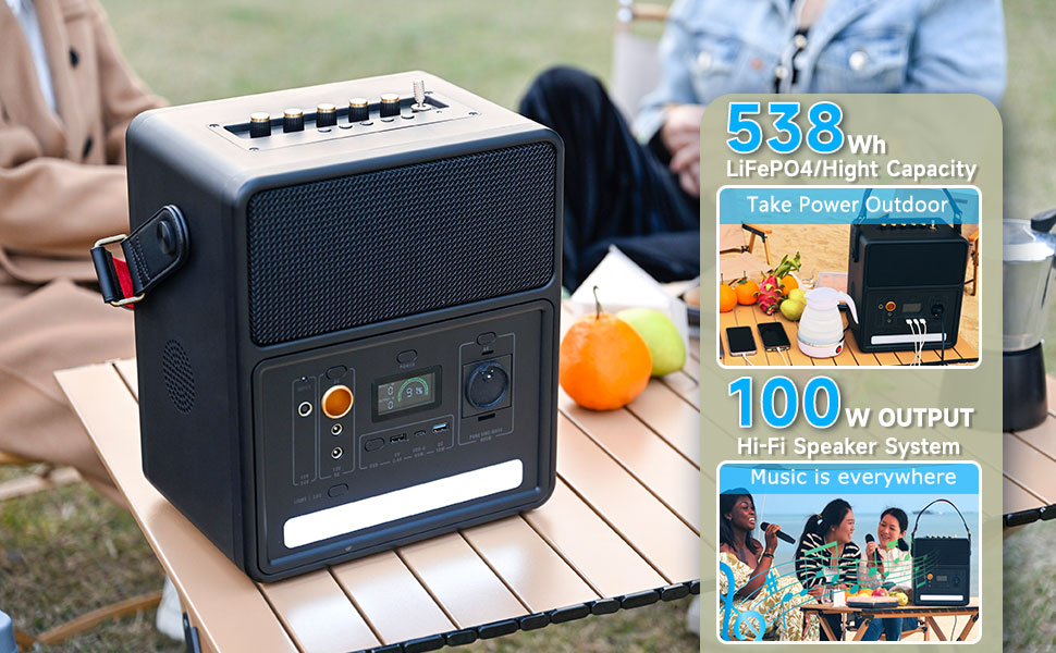 Portable Power Station Blue Tooth Speaker 800w Private Mold For Outdoor Karaoke