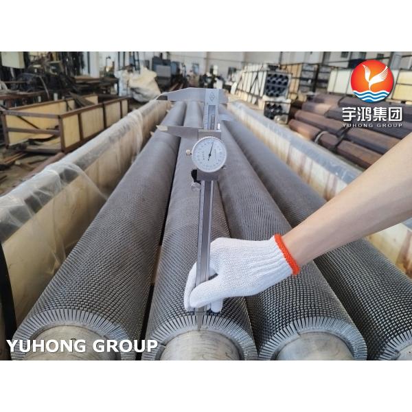 China TP304H Stainless Steel Serrated Finned Tube HFW High Frequency Welding factory