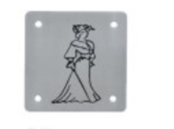 Stainless Steel Acrylic Bathroom Light Door Number Signs Plates For Restroom Wc