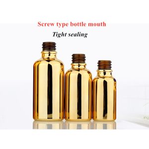 Electroplating Essential Oil Glass Dropper Bottle 50ml Amber Tincture Bottles