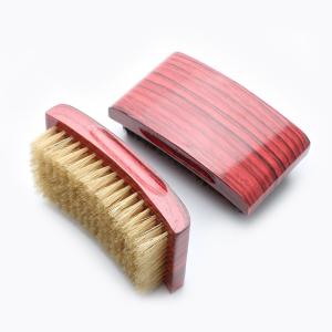 China White Boar Bristle Square Wave Brush Customized Red Grain Beard Detangling Brush factory