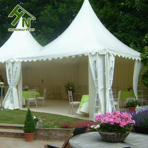 China White Garden High Peak Tents 5x5m Aluminum Pagoda Party Event Tent factory