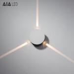 Steel 5degree 3x1W IP20 modern 3meters distance LED wall light /LED decoration