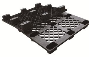China 4 Way Entry 9 Feet HDPE Nestable Plastic Pallets Industrial Warehouse factory