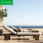 Solid Wood Lounger Chair for Outdoor Modern Hotel Garden Durable Teak and