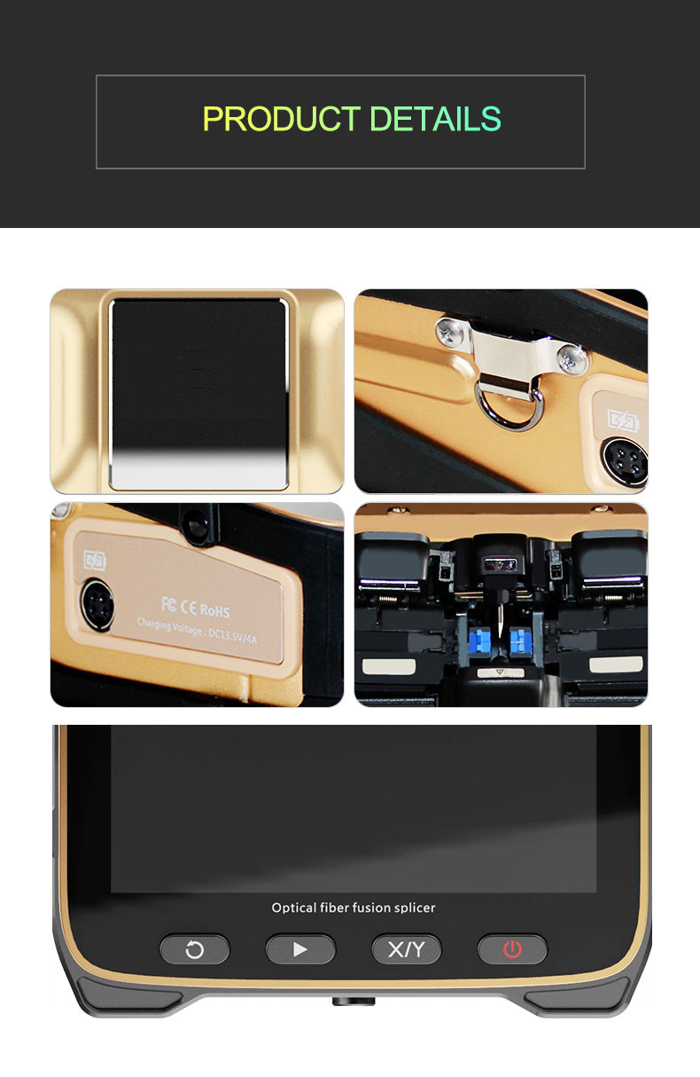 7800mAh Fusion Splicing Machine , Automatic Fiber Optic Fusion Splicer