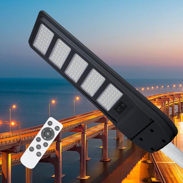 500W LED Solar streetlight Ip65waterproof black 170lm/W high brightness super