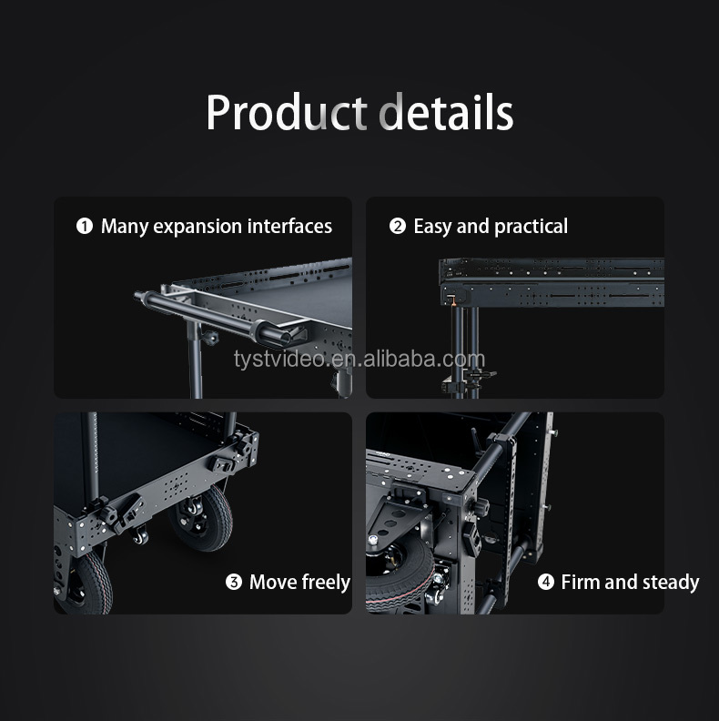 Equipment Storage Movie Shooting Studio Room Cart with Unfold Dimensions 120*60*92cm