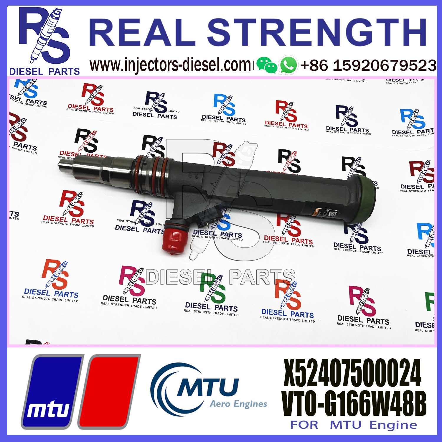 Diesel Injector VTO-G266W48B X52407500024 For MTU 16V 4000