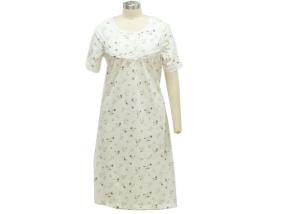 China Offwhite Female Night Dress Sleepwear , Women'S Cotton Knit Nightgowns Oversized factory