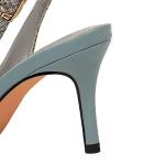 8999-7 Korean Fashion Woven Shallow Mouth Pointed Toe Color Matching Small Bow