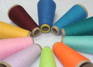 China Dope Dyed Spun Polyester Yarn Eco Friendly For Knitting Gloves Fabric factory