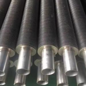 China DELLOK 4mm-15mm Tube Thickness Extruded Fin Tube Machine With Black Coating Or Varnish Protection factory