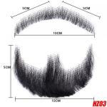 Fake beards, men's realistic human hair synthetic beards, invisible and lifelike