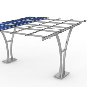 Customized Logo Solar Bracket Pole Mount Natural Color For Ground Or Open Field