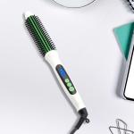 White FCC Certified 65W Ceramic Hot Hair Comb Straightener 3 In 1