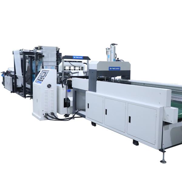 China 18KW 120pcs / min Non Woven Fabric Bag Making Machine For T Shirt factory