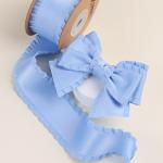 Wrinkle Edge Polyester Satin Ribbon 25mm-38mm Double Faced Satin Ribbon