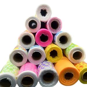 China Biodegradable Polypropylene Non Woven Fabric Roll Nonwoven Tablecloth Roll Material factory