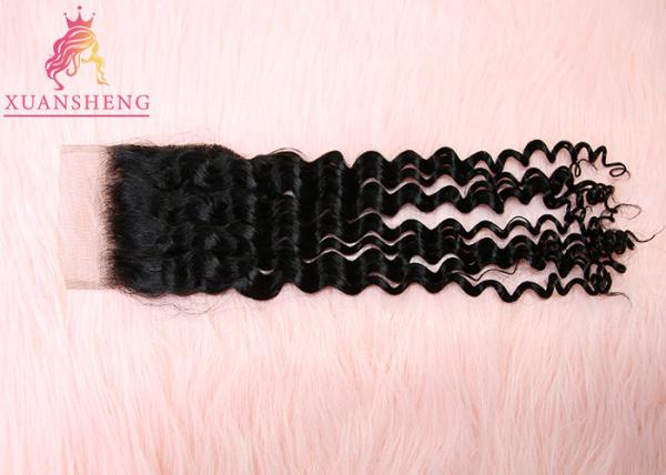10A 4x4 Lace Closure , Virgin Brazilian 4x4 Malaysian Curly Hair Transparents