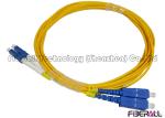 Carrier Grade Single Mode Optical Fiber Patch Cord SC To LC Duplex Fiber Jumper