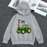 Children'S Sports Cartoon Car Boy Cotton Hoodie Worsted