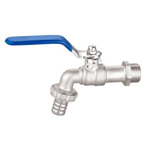 China Threaded Nickel Plated Brass Ball Bibcock Valve Max.25bar Pressure factory