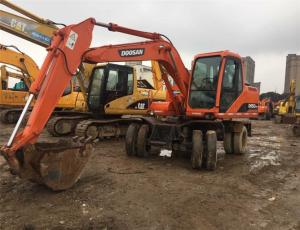 China secondhand KORES Good condition DH150W-7/dh130w-5 wheel excavator/secondhand doosan wheel excavator 130-5 tyre excavator factory