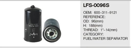 Truck Diesel engine parts fuel filter for komtsu 6136-51-5121
