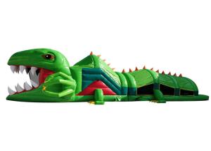China Animal Theme Crocodile Tarpaulin 0.55MM Inflatable Obstacle Course factory