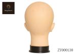 Soft Rubber Standing Bald Mannequin Head With Shoulders Eyelash