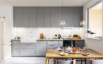 Home Furniture Solid Wood L Shape Modular PVC Shaker Kitchen Cabinets With