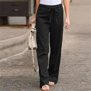China Fashion All Match Blue Casual Pants Summer Wide Leg Trousers factory