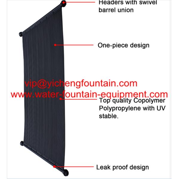 Polypropylene Swimming Pool Control System Solar Heating Panels