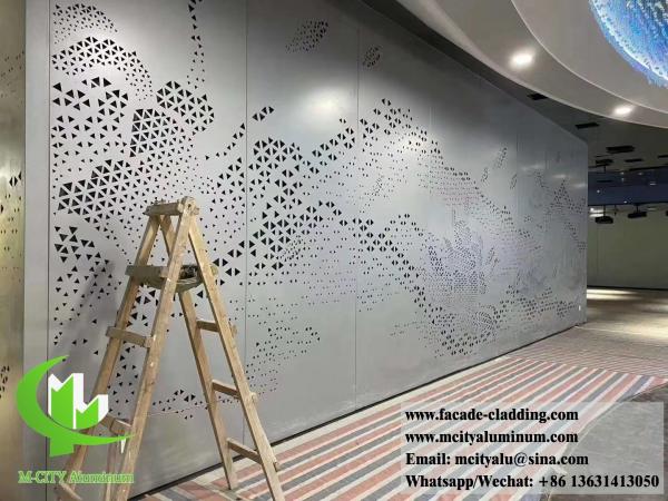 China Interior metal screen perforation aluminium panels for wall cladding factory
