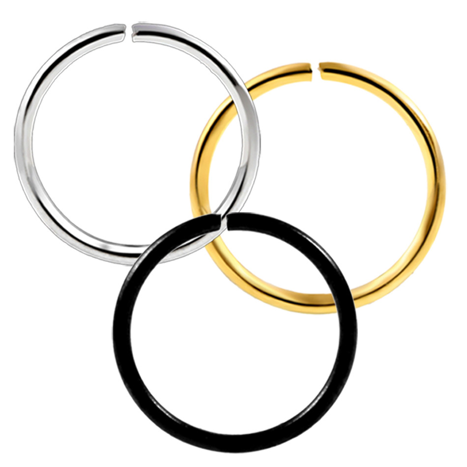 Fashion Steel Seamless Hinged Nose Hoop Ring Septum Clicker Ear Cartilage Tragus Helix Piercing Charming Body Jewelry