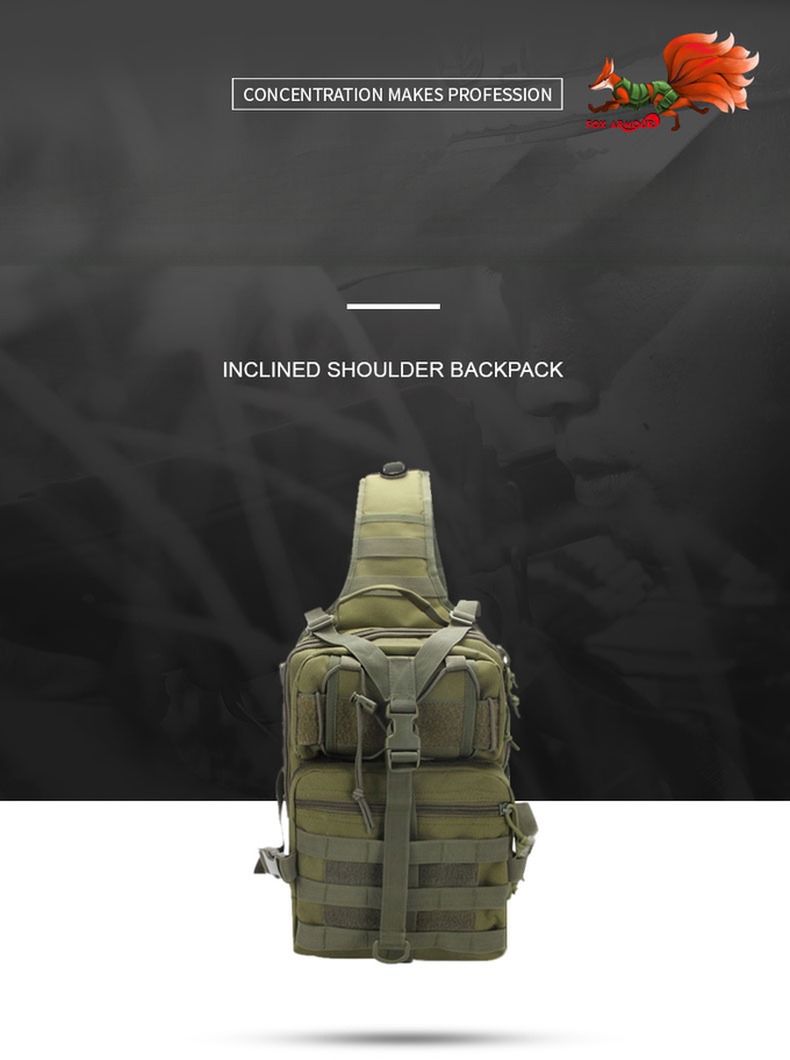 Sturdy Oxford Green Color Molle Sports Traveling Bag Backpack for Outdoor Adventures