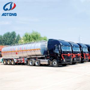 China Aluminum Alloy Fuel Tank Semi Trailer with Manhole in Good Condition factory