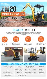 China Hydraulic Small Digger Micro 2.0 Ton Free Shipping Bagger factory