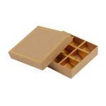 Recyclable Gold Foil Food Paper Gift Box Customizable Candy Chocolate Box