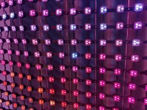 China P62.5 Pixel Pitch Flexible LED Curtain Display Net Screen for Outdoor Advertising factory