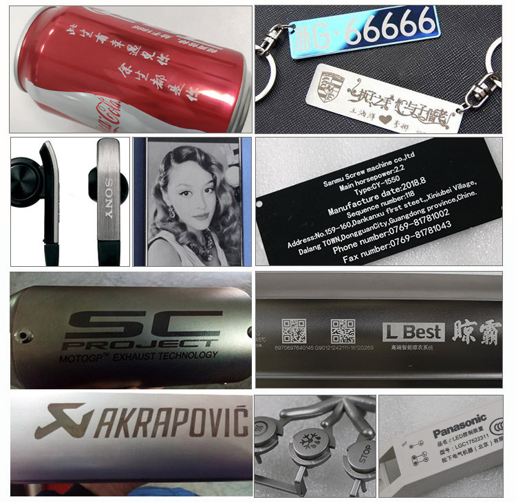 CE FDA Certified Fiber Laser Marking Machine For Stainless Steel / Anodized Aluminium