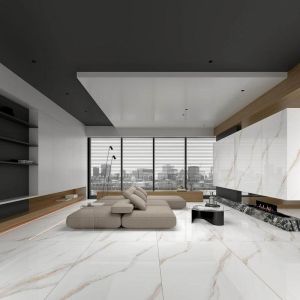 China 1200x1800mm Carrara Gold Polished Glazed Porcelain Tile on sale