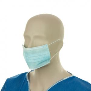 China Waterproof Disposable Surgical Face Mask Dual Fixed Strap High Breathability factory