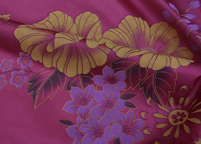 Skin Friendly Mattress Quilting Fabric Printed Bronzing Powder 110gram