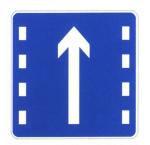 Rectangle Single Lane Driving Direction Sign Blue Color Traffic Sign Sheet