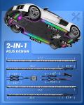 6pcs 12V strip light Underglow Kit for Car, RGB-IC Under Car Lights with Dream