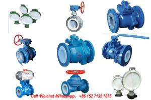 China PE Lined Steel Ball valve Butterfly valve check valve Fluorine stop valve Fluorine lined pipe fittings Fluorine factory