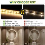 Flexible DC12V24V 8mm10mm 60leds 3000K Warm White Die-Board SMD2835 for Hotel