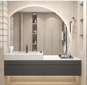 China Ultra White Ceramic Countertop Basin Bathroom Wash Hand Basin Cabinet factory